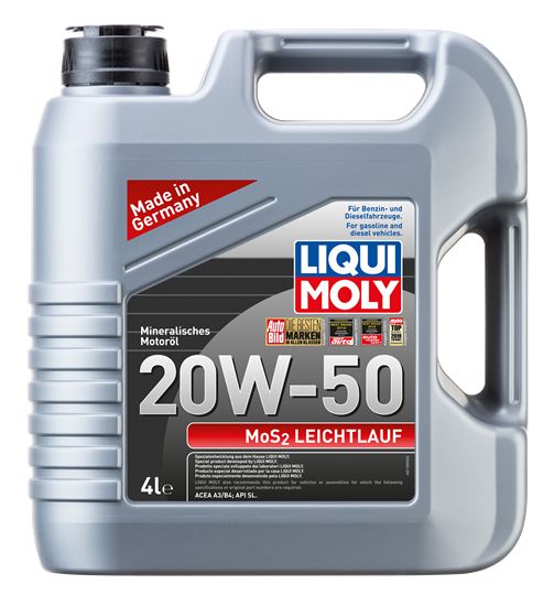 LIQUI MOLY 20W50 Mineral Motor Yağı MoS2'li LEICHTLAUF 4 Litre