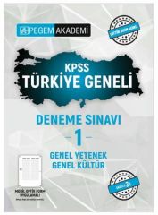 Pegem Yayınları KPSS Genel Kültür Genel Yetenek Türkiye Geneli Deneme Sınavı 1