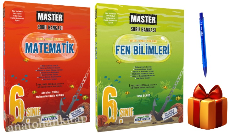 Okyanus Yayınları 6.Sınıf Master Matematik Fen Bilimleri Soru Bankası Seti