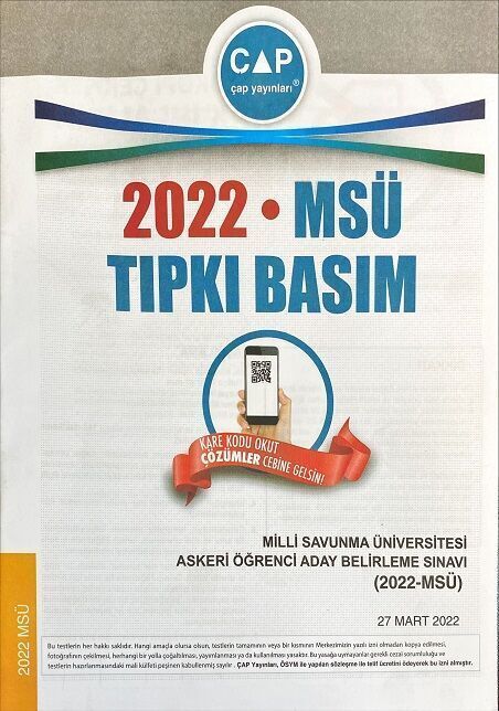 Çap Yayınları 2022 MSÜ Tıpkı Basım