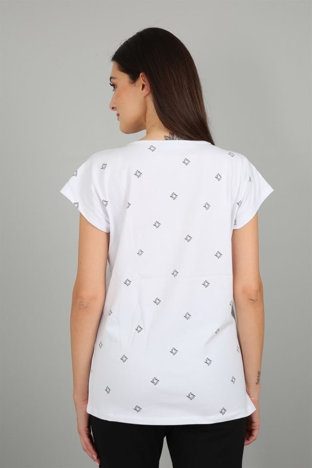 Yuvarlak Yaka Basic T-shirt XL - Beyaz