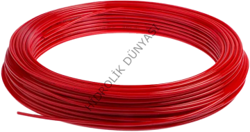 Poliüretan Pnömatik Kırmızı Hortum PU 0425 (4x2,5mm)