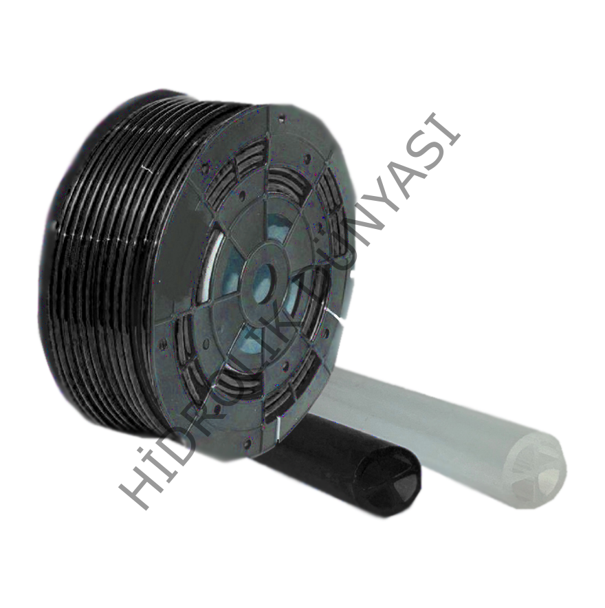 Yüksek Basınçlı Pnömatik Hortum Siyah Polietilen 55.34bar (8x5.5mm)