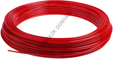 Polyamid Pnömatik Kırmızı Hortum PA 0806 (8x6mm)
