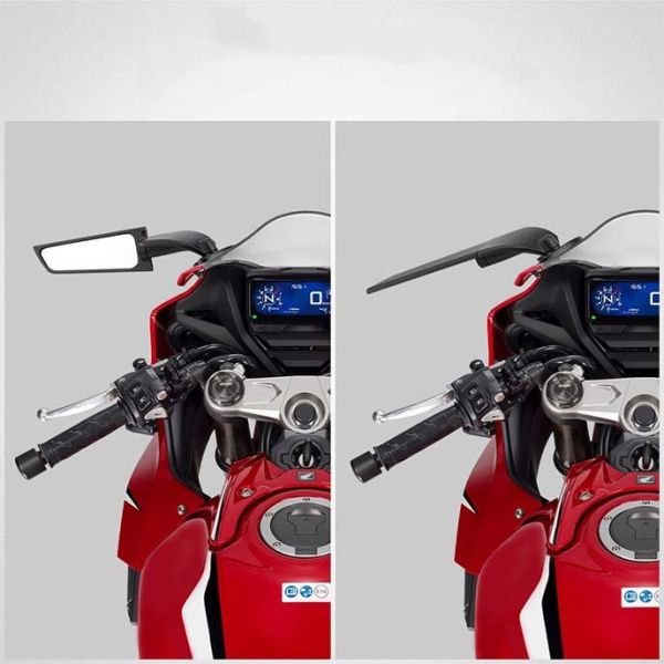 Sinyalli Racing Motosiklet Katlanabilir Rüzgar Kanat Yarasa Kanadı Aynası DP1