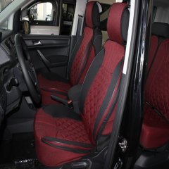 Cadillac Tüm Modellerine Uygun Space Elegance 5'li Oto Koltuk Minderi Kırmızı / Siyah
