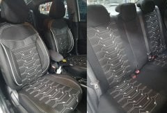 Terletmez Keten Kumaş Oto Koltuk Kılıfı Airbag Uyumlu Dacia Duster