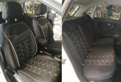Terletmez Keten Kumaş Oto Koltuk Kılıfı Airbag Uyumlu Honda Civic