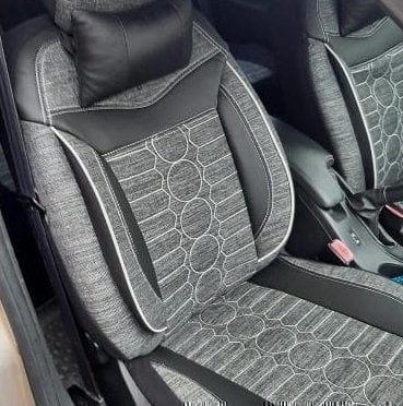 Terletmez Keten Kumaş Oto Koltuk Kılıfı Airbag Uyumlu Hyundai Accent Era