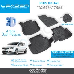 3D PASPAS OPEL CORSA D VE E UYUMLU SİYAH