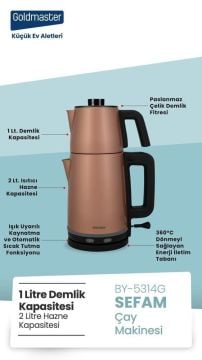 Damlatmaz 25 Bardak Kapasiteli Çelik Çay Makinesi Ve Su Isıtıcısı