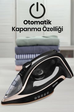 Grandjett 3200W Seramik Tabanlı Oto. Kapanma Özellikli 210 gr Etkili Şok Buharlı Ütü