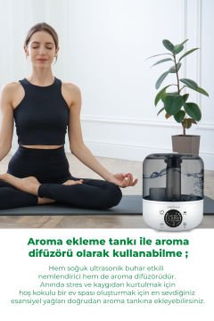 45055 Ekranlı Aroma Fonksiyonlu 2.5L Buharlı Hava Nemlendirme Cihazı