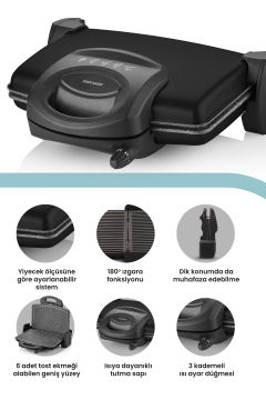 Darkblack 10 Parça Airfryer Sıcak Hava Fritöz Avantajlı Elektronik Elektrikli Ev Aletleri Seti