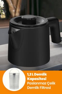 Siyah Avantajlı Ikili Set Paketi Paslanmaz Çelik Çay Makinesi Ve Su Isıtıcısı Tost Izgara Makinesi