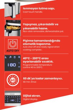 Eva E500 Airfryer Sıcak Hava Fritözü