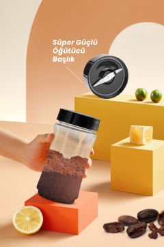 Mixgrind 2in1 Paslanmaz Çelik Bıçaklı Kişisel Smoothie Blender ve Kahve Baharat Öğütücü