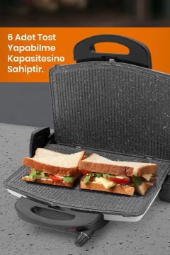 Süt Beyazı Avantajlı İkili Set Paketi Çelik Çay Makinesi Ve Su Isıtıcısı Tost Izgara Makinesi