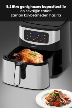 Grandchef 9.2 Litre Dokunmatik Airfryer Yağsız Sıcak Hava Fritözü