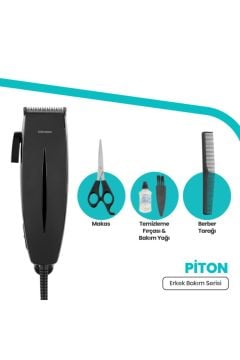 Piton Ultra Sessiz Ayarlanabilir Paslanmaz Çelik Saç Ve Sakal Şekillendirici Kesme Makinesi