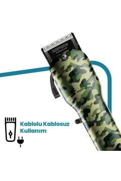 Army Özel Tasarım Hız Ayarlı Ayarlanabilir Profesyonel Saç Ve Sakal Şekillendirme Tıraş Makinesi