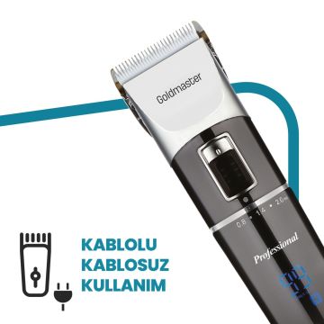 Elegant Led Ekranlı Şarj Standlı Kablosuz Titanyum Bıçaklı 20 Kademeli Saç Sakal Kesme Makinesi