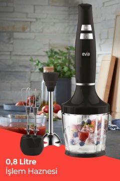 Nora 1500 Watt Sessiz Hız Ayarlı 3 In 1 Doğrama Karıştırma Blender Seti