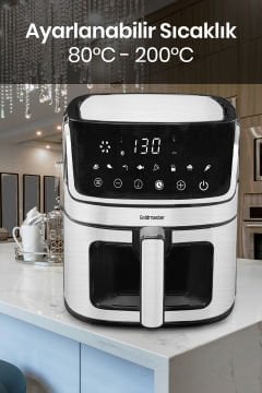 Vetto 1700 Watt Xl Dijital Dokunmatik 8 Ön Programlı Airfryer Yağsız Kızartma Sıcak Hava Fritöz