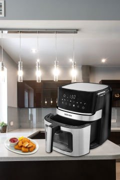 Vetto 1700 Watt Xl Dijital Dokunmatik 8 Ön Programlı Airfryer Yağsız Kızartma Sıcak Hava Fritöz