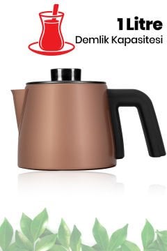 Joy Tea Rose Gold 2200 Watt Paslanmaz Çelik Çay Makinesi Ve Su Isıtıcısı