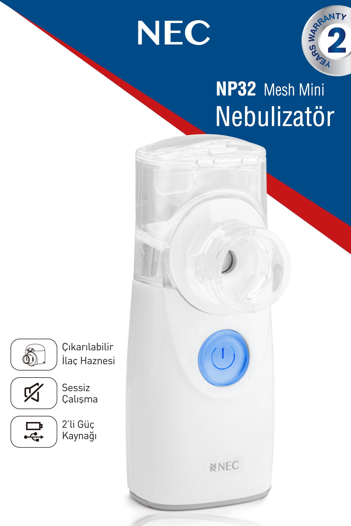 NEC NP32 Mesh Mini Nebulizatör
