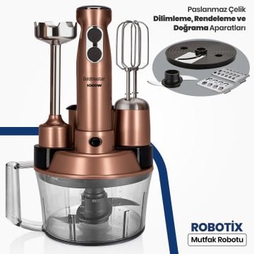 Robotix 1000 Watt 5 In 1 Mutfak Robotu Multi Blender Seti Gold