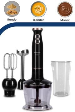 Bestblend 1500 Watt 4 Bıçaklı Paslanmaz 3 In 1 Blender Seti