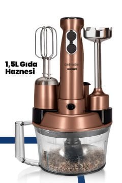 Goldmaster ElenaMax Gold Hız Ayarlı Motor 5 in 1 Mutfak Robotu Multi Blender Seti