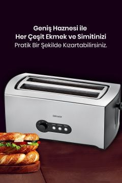 Rosty Xxl Inox Geniş Ekmek Hazneli 7 Seviyeli Buz Çözme Özellikli Ekmek Kızartma Makinesi