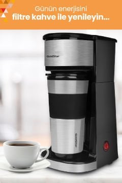 Paslanmaz Termos Bardaklı BPA Free Özellikli Kişisel Filtre Kahve Makinesi ST7312