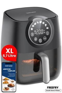 Freefry 1700w Xl Dokunmatik 8 Ön Ayarlı Cam Kapaklı Hazne Aydınlatmalı Airfryer Sıcak Hava Fritözü