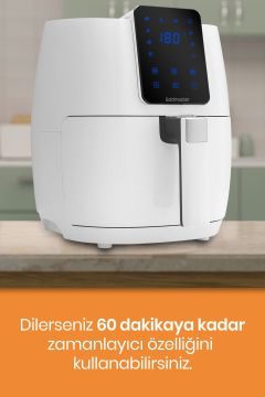 2 Adet Cenova Dijital Dokunmatik 10 Ön Ayarlı Airfryer Yağsız Kızartma Sıcak Hava Fritöz