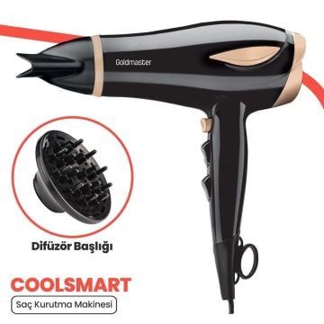 Coolsmart 2200 Waat Hız Ve 3 Kademe Isı Ayarlı Saç Kurutma Makinesi In6130