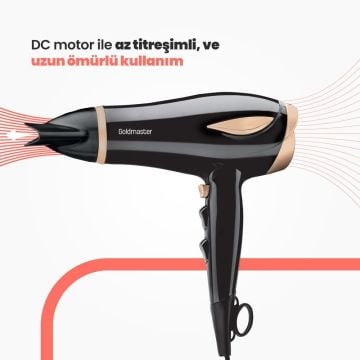 Coolsmart 2200 Waat Hız Ve 3 Kademe Isı Ayarlı Saç Kurutma Makinesi In6130