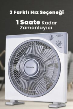 Konfor 12 inch Bakır Motor Hız Ve Zaman Ayarlı Kare Vantilatör