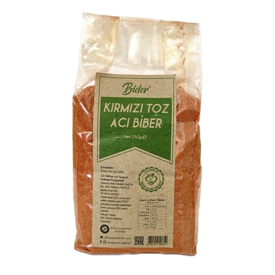 Fethiye Toz Acı Biber 250 gr (Kargo Dahil)