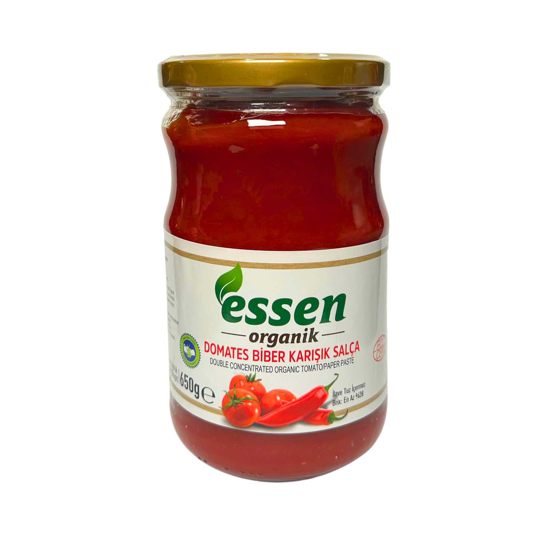 Essen Organik Domates Biber Karışık Salça 650 gr (Kargo Dahil)