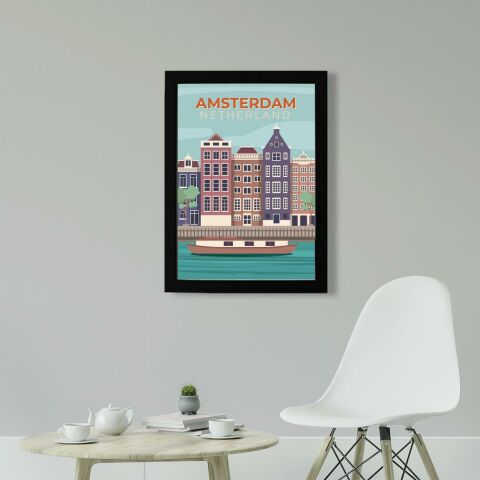Amsterdam, Hollanda Poster Tablo