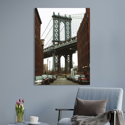 Manhattan Bridge, New York Kanvas Tablo