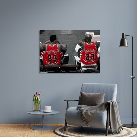 Pippen - Jordan, Basketbol Kanvas Tablo