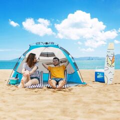 QuickUP Otomatik Plaj Çadırı-MAVİ