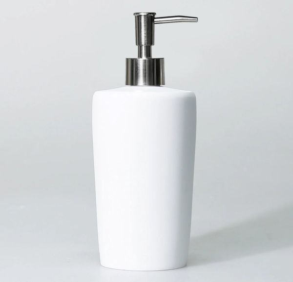 Selim Dekor Conical Banyo Seti Beyaz