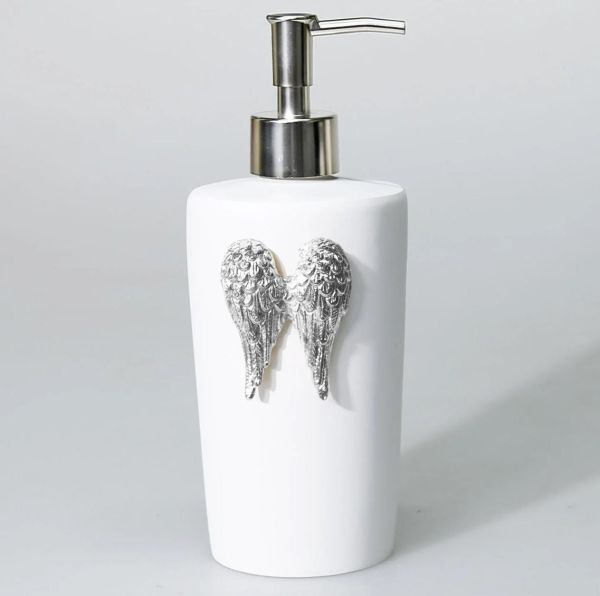 Selim Dekor Wings Banyo Seti Beyaz-Gümüş