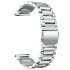 Samsung Galaxy Watch 4 Classic 42 / 46 mm Uyumlu Metal Kordon Premium Paslanmaz Çelik Kayış Baklalı